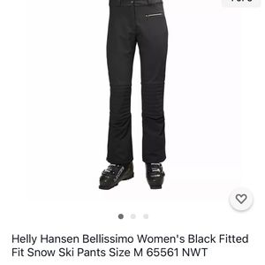 Helly Hansen Bellissimo Women's Black Fitted Fit Snow Ski Pants Size M 65561 NWT